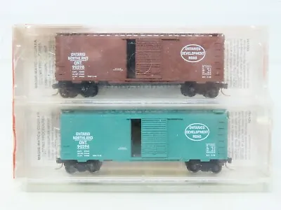 N Scale Micro-Trains MTL #20376-2 ONT Ontario Northland 40' Box Car 2-Pack  • $29.95