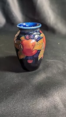 Small 4  Moorcroft Vase Blemish On One Of Pomegranates Rough Edge On Rim • $29.13