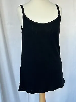 Marks And Spencer Ladies Black Thermal Vest Top Sleeveless Size 18 • £4