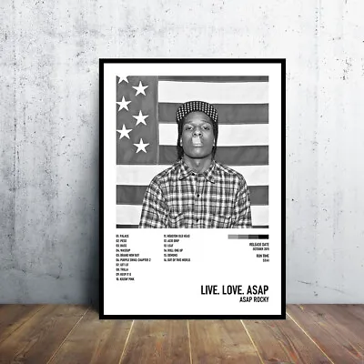 Live. Love. ASAP - ASAP Rocky Album Poster 20x30  Custom Music Canvas Poster • $25.78