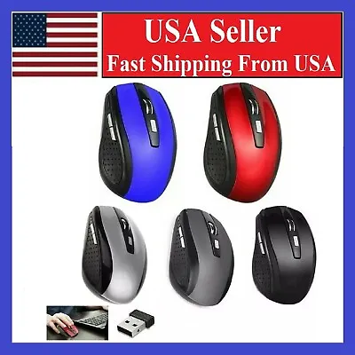 2.4GHz Wireless Optical Mouse Mice & USB Receiver For PC Laptop Computer DPI USA • $5.88