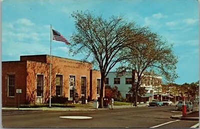 $7 • Buy Ridgewood, New Jersey Postcard Post Office / Downtown Street Scene C1960 Unused