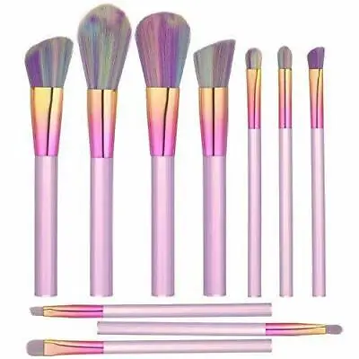 Premium Makeup Brush Set Synthetic Cosmetics Professional 10 Pack Pink • $7.49