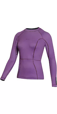 Mystic Womens 2024 Lunar Long Sleeve 2mm Wetsuit Top - Sunset Purple • $104.99