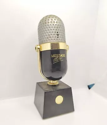 Vtg MESSAGE MIKE Table Record Microphone - News Radio Broadcast Style - Waco • $129.95