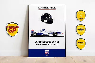 Damon Hill 1997 Arrows A18 F1 Print - Scuderia GP • £24