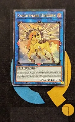 RA01-EN043 Knightmare Unicorn Prismatic Ultimate Rare 1st Edition YuGiOh • £1.15