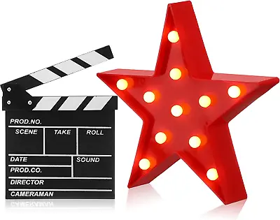 Movie Film Clap Board Film Movie Clapboard Accessory And Movie Theater Decor Mar • $29.99