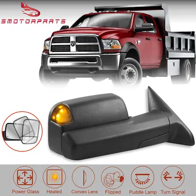 1PC Passenger Side Power Heated Tow Mirror For 2010-18 Dodge Ram 1500 2500 3500 • $92.95