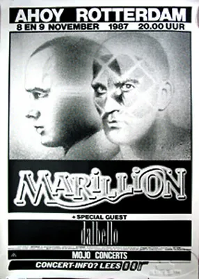 Marillion 1987 Tour Concert Poster Fish • $24.99