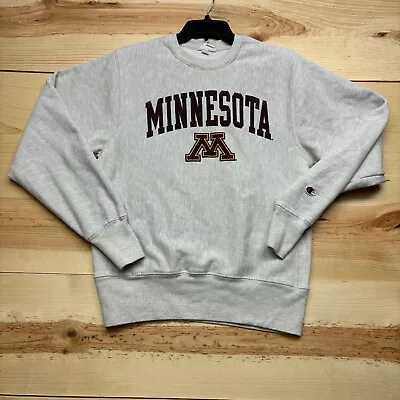 Minnesota Golden Gophers Sweatshirt Small Crewneck Champion Reverse Weave Heavy • $24.99