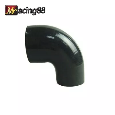 2.5  To 2  Inch 90 Degree Elbow Silicone Reducer Coupler Intake Pipe Black • $14.98