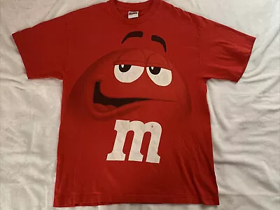 M & M's Big Candy Face 2009 Red M & M T-Shirt Size L? Read Description. • $8