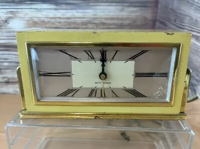 Vintage Seth Thomas Yellow Clock Baxter-E Model #E029-000 Works Electric • $19.99