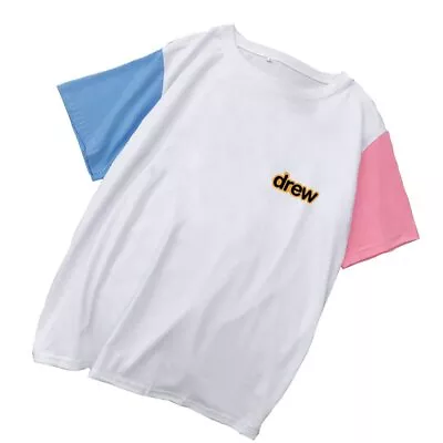 $43 • Buy Women Summer Clothes Short Sleeve Spell Colour Splicing Cotton T-Shirt Casual