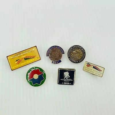 Lot Of 6 Military Veteran Themed Lapel Pins Hat Pins • $19.99