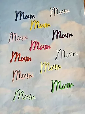 Die Cut Cuts Card Topper  Mum  X 12 - Choice Of Colour • £1.10