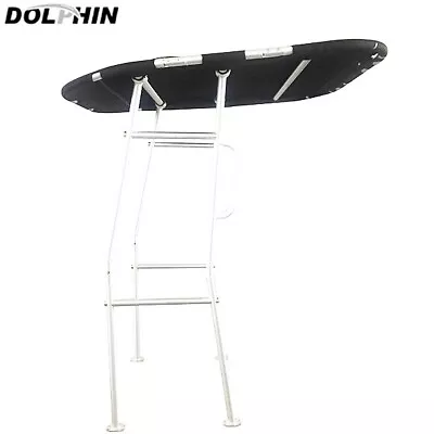 UPGRADE Dolphin Pro Boat T Top 2 GRAB HANDLES | Heavy Duty T Top | White Coated • $749