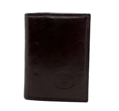 London Leather Goods Mens Bifold Leather Card Wallet Brown • £16