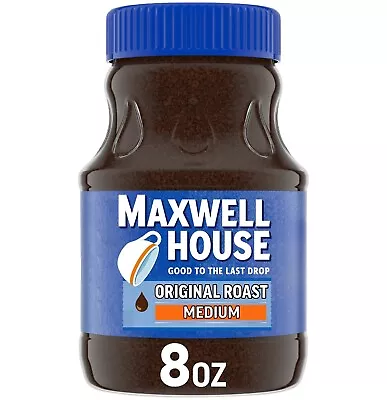 Maxwell House The Original Roast Instant Coffee 8 Oz Jar FREE SHIPING • $6.69