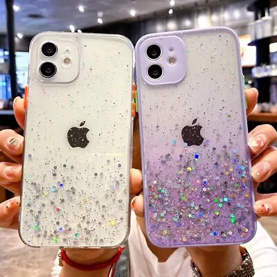 For IPhone Bling Glitter Shockproof Case Sparkle Sequins Bumper Protective Cover • $8.69