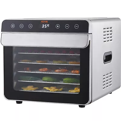 VEVOR 6/10 Trays Food Dehydrator Machine Stainless Steel Jerky Fruit Drying • $154.99