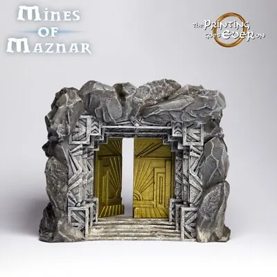 Dwarven Gate Building Scenery Terrain Miniature Unpainted | D&D DnD • $26.99