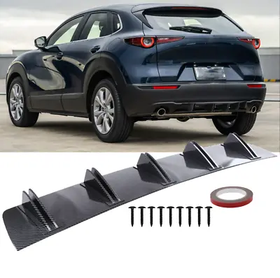 Carbon Fiber Look Rear Bumper Lip Diffuser Fins For Mazda CX-30 CX-5 CX-50 CX-9  • $45.14