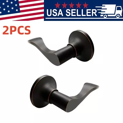 Black Passage Lever Door Lock Set Oil Rubbed Bronze Knob Dummy Handle Lockset • $15.37