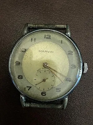 1950 Vintage MARVIN Incabloc 15J Cal 565 Non Magnetic 3 Adjs • $299