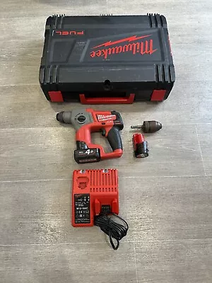 Milwaukee M12CH 12V Fuel SDS Hammer Drill Kit ( 2 X RedLithium-ION Battery) • £144.99