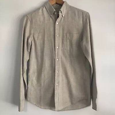 J. Crew Shirt Men’s Small Button Down Knit Slim Fit Long Sleeve Gray • $7.99