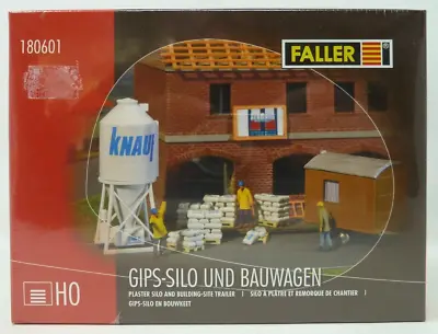 Faller 180601 Plaster Silo & Building Site Trailer Ho Gauge Model Kit • £18.99