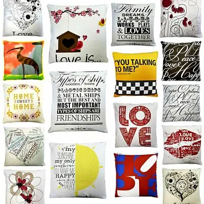 Large 24x24  / 60x60cm Cotton Retro Vintage Cushion Covers Or Filled Cushions • £7.99