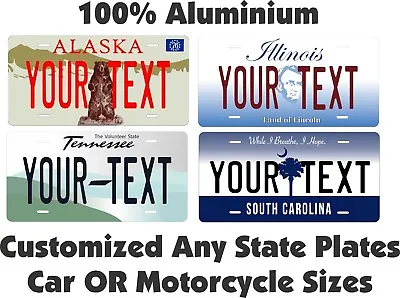 $18.40 • Buy Any State Any Text License Plate Personalized Custom Auto Car Motorcycle Tag