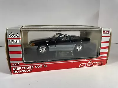 Marjorette 1/24 Scale Mercedes 500 SL Roadster Coupe Diecast Car Black/Gray 4210 • $19.99