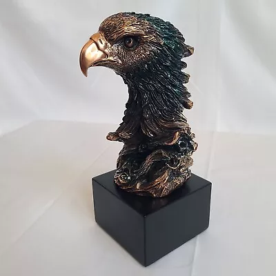 American Bald Eagle Bronze Head Bust Sculpture Statue Metal Trophy Award 8.5  • $50.99