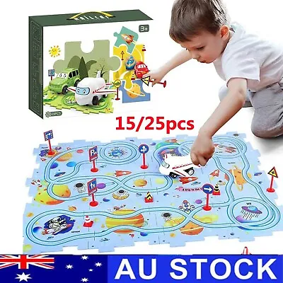 DIY Car Track Puzzle Play Set Preschool Educational Montessori Toy Gift For Kids • $22.49