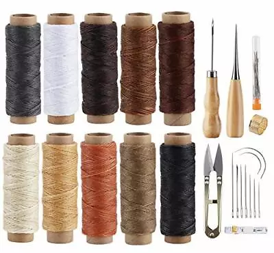 Leather Sewing Kit 31 Pcs Leather Working Tools Upholstery Repair Kit With Waxed • $18.11