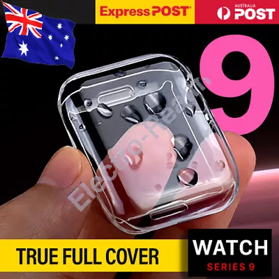 Full Cover Apple Watch 9 8 Screen Protector Case Ultra 49mm 7 SE 41/45/40/44mm • $6.60