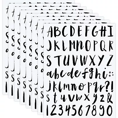 8 Sheets Self Adhesive Vinyl Letters Numbers Alphabet Stickers Numeric Stick... • $11.05