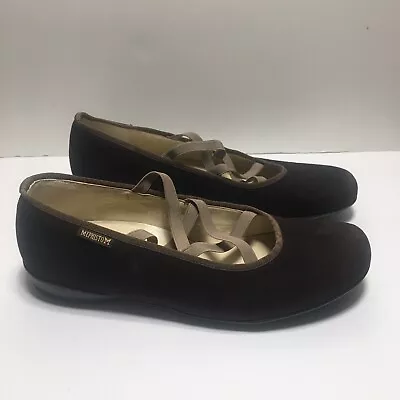 Mephisto Strappy Flats Shoes Black Leather Women's Size 8.5 • $49