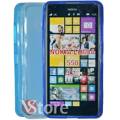 Case Cover For Microsoft Nokia Lumia 550 Gel Silicone TPU Case Retro Matt • £2.93