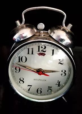Vintage USA WESTCLOX Alarm Clock Beautiful Design Classic Wind-up Mechanism • $35