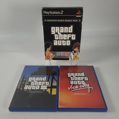 £17.85 • Buy Grand Theft Auto Double Pack 3 Vice City Playstation PS2 Game Manuals  1xMap PAL