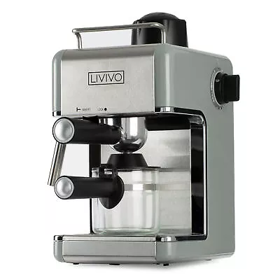 LIVIVO Coffee Machine Espresso Cappuccino Latte Maker Caffé Barista Wand • £142.94