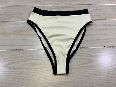 L*Space Ridin' High Frenchi Bitsy Swim Bottom Women's Size M White NEW MSRP$99 • $19.99