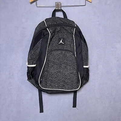 Air Jordan Backpack Adult Top Load Black Adjustable Basketball Pockets Zip Close • $28.99