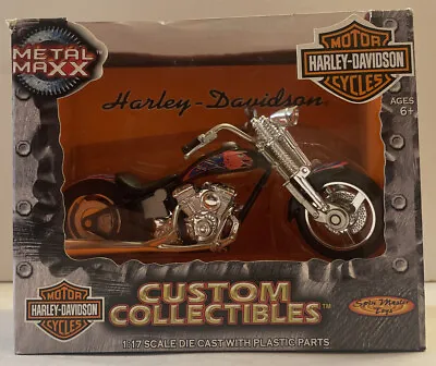 Vintage Metal Maxx Harley Davidson FXSTS Springer Softail 1:17 Die Cast NIB Blk • $13.99