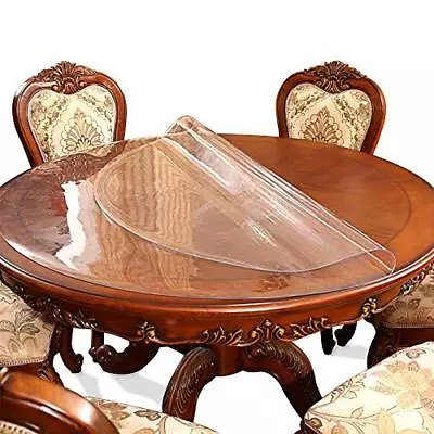 $42.08 • Buy Clear Round Dining Table Protector Tablecloth Cover Desk Top Pad Mat